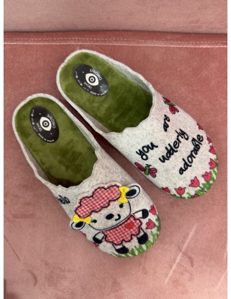 Zapatillas Oveja Lazos