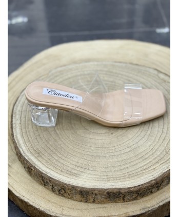 Tacón Transparente Midi