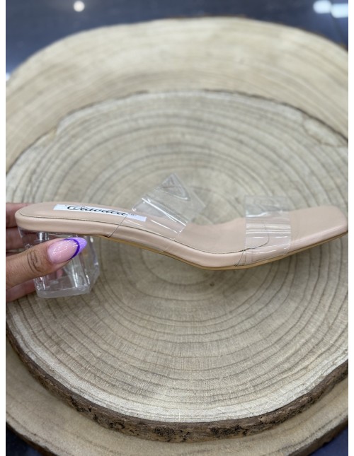 Tacón Transparente Midi