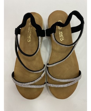 Sandalia Brillo Negra 2