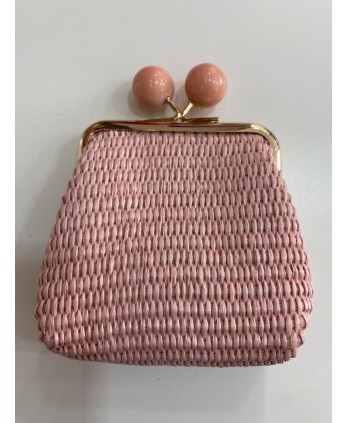 Monedero Rafia Rosa
