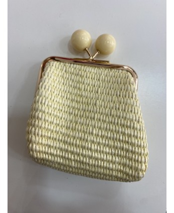 Monedero Rafia Natural