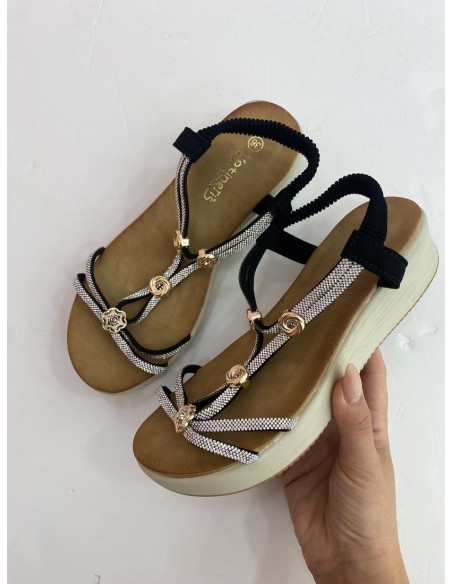 Sandalia Glitter Negra