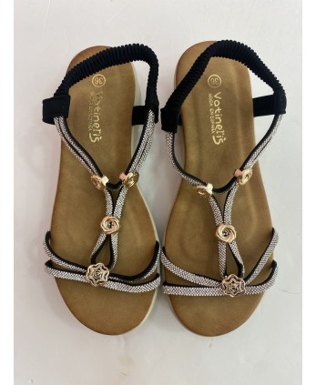 Sandalia Glitter Negra 2