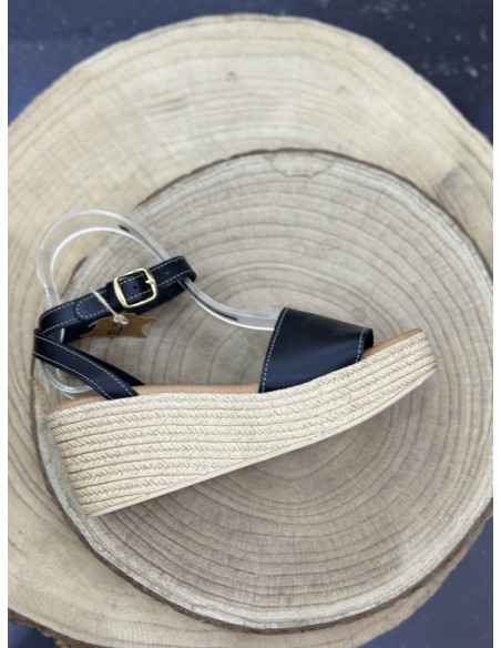 Cuña Denver Negra Piel