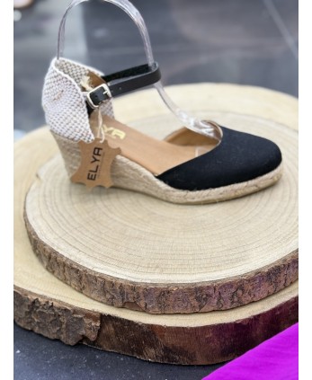 Cuña Cádiz Negra Piel 2