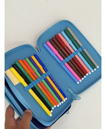 Plumier Stitch 3 niveles Azul 2