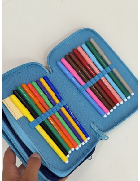 Plumier Stitch 3 niveles Azul