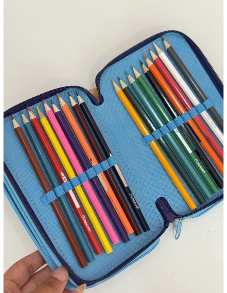 Plumier Stitch 3 niveles Azul