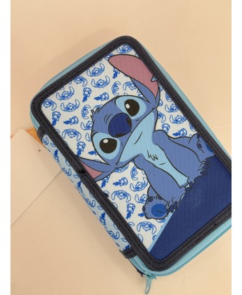 Plumier Stitch 3 niveles Azul