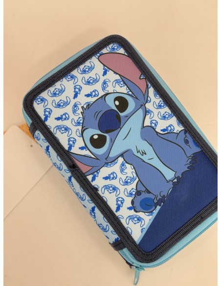 Plumier Stitch 3 niveles Azul