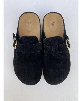 Zuecos Hebilla Negro