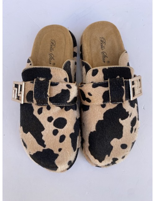 Zuecos Hebilla Cow
