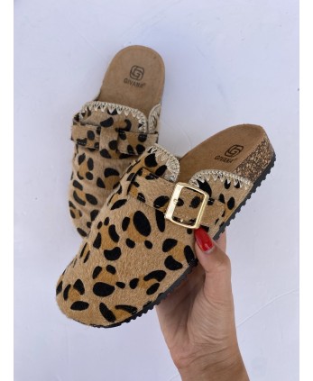 Zuecos Hebilla Leopard