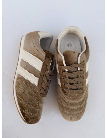 Deportiva Terciopelo Beige