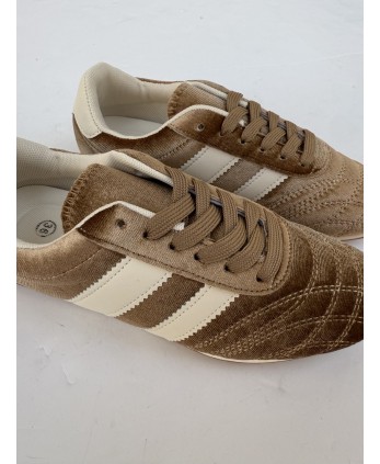 Deportiva Terciopelo Beige 2