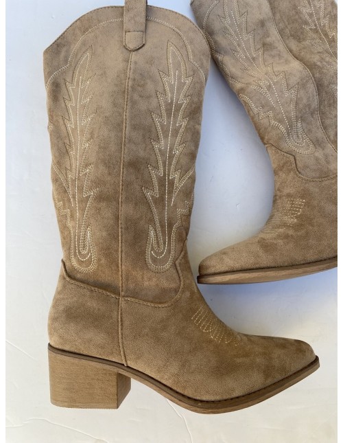 Bota Cowboy Beige