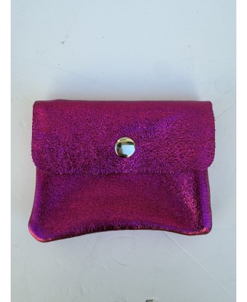 Monedero Piel Fucsia
