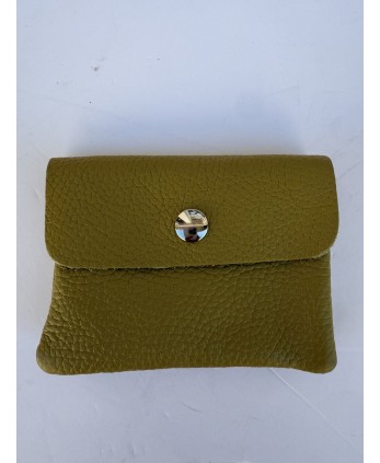 Monedero Piel Pistacho