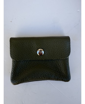 Monedero Piel Verde