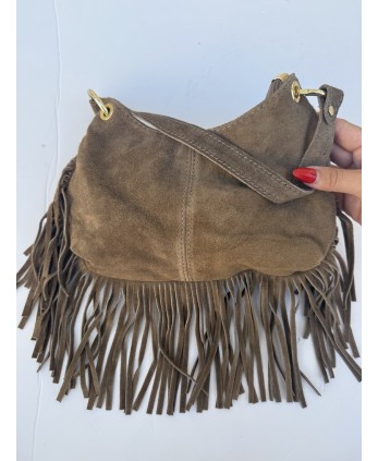 Bolso Flecos Piel Beige 2