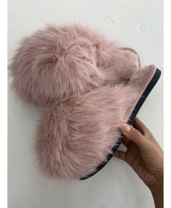 Zapatilla peluche rosa