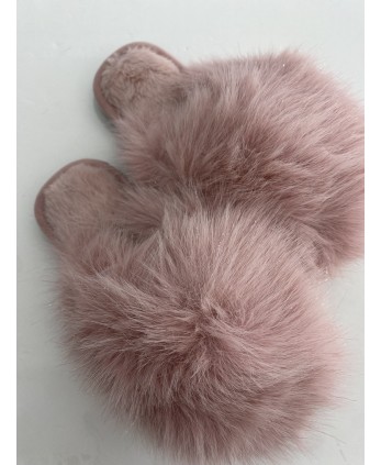 Zapatilla peluche rosa 2