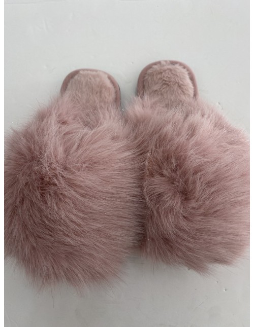 Zapatilla peluche rosa