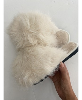 Zapatilla peluche Beige