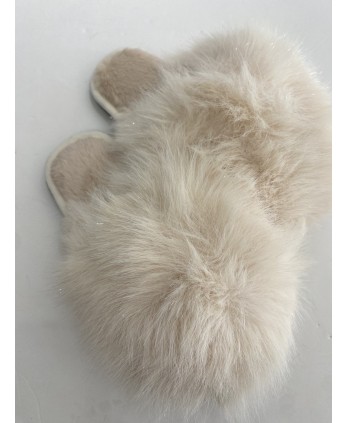 Zapatilla peluche Beige 2