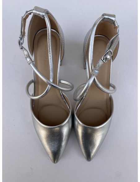 Tacón Dama Plata