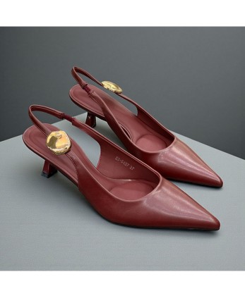 Tacón Broche Burdeos