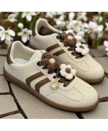 Deportiva Flor Beige