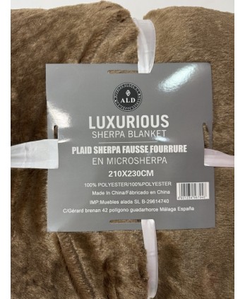 Manta Reversible Marrón 210x230cm 2