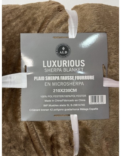 Manta Reversible Marrón 210x230cm