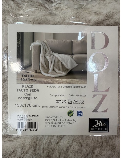 Manta Tacto Seda Reversible 130x170cm