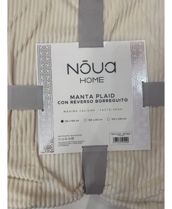Manta Reversible Beige 130x160cm 2