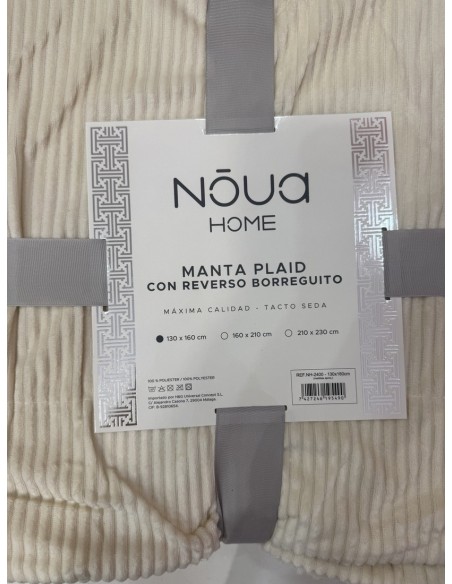 Manta Reversible Beige 130x160cm