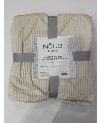 Manta Reversible Beige 130x160cm