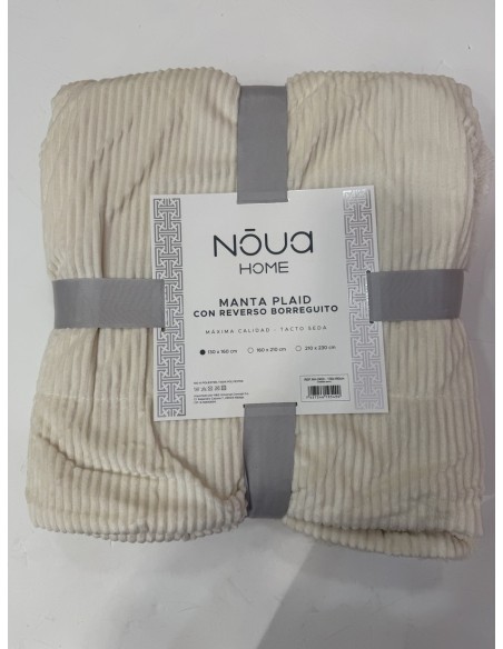 Manta Reversible Beige 130x160cm