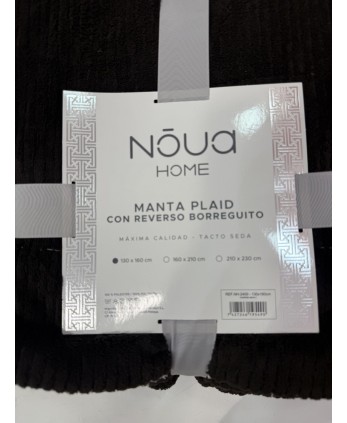 Manta Reversible Marrón Chocolate 130x160cm 2