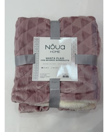 Manta Reversible Rosa 130x160cm