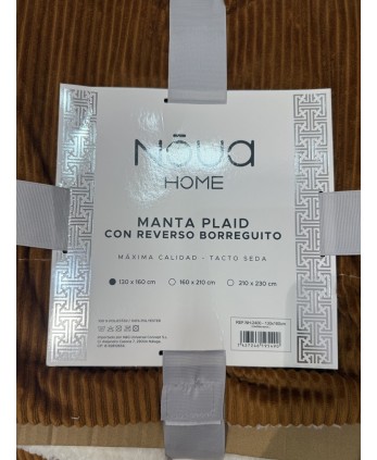 Manta Reversible Marrón 130x160cm 2