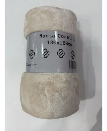 Manta Coralina Beige 130x160cm