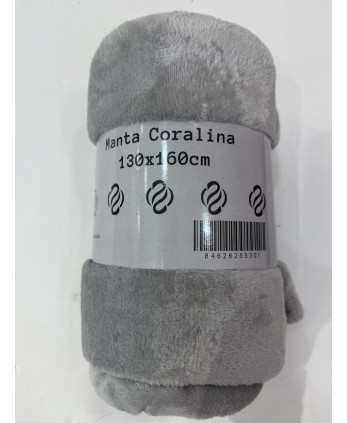 Manta Coralina Gris 130x160cm