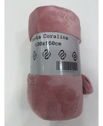 Manta Coralina Rosa 130x160cm