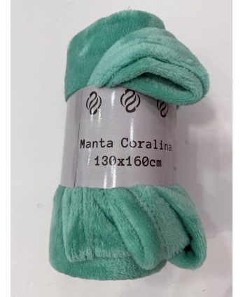 Manta Coralina Verde 130x160cm