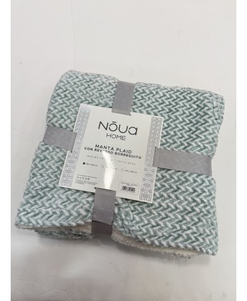 Manta Reversible Verde Bicolor 130x160cm