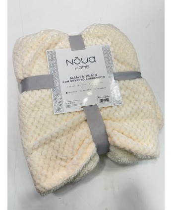 Manta Reversible Beige 130x160cm