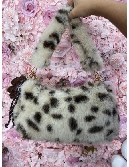 Bolso peluche Beige/marrón